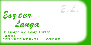 eszter langa business card